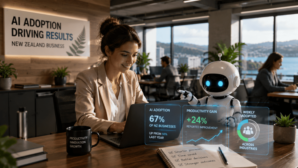 New Zealand businesses report wider AI adoption and measurable productivity&nbsp;gains
