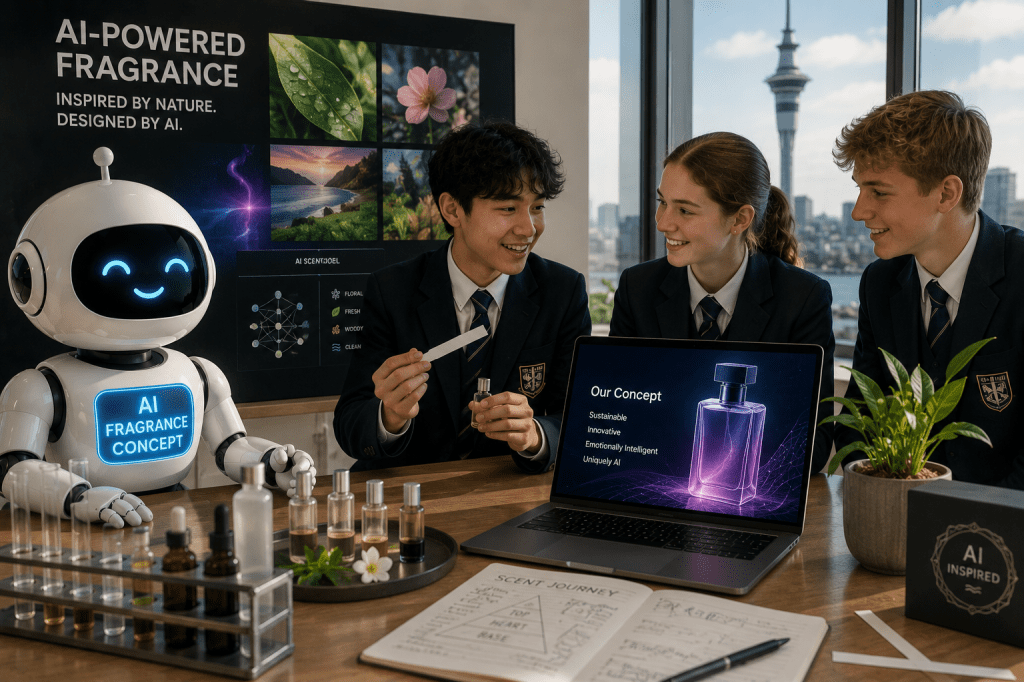 Auckland students take AI fragrance concept to global&nbsp;finals
