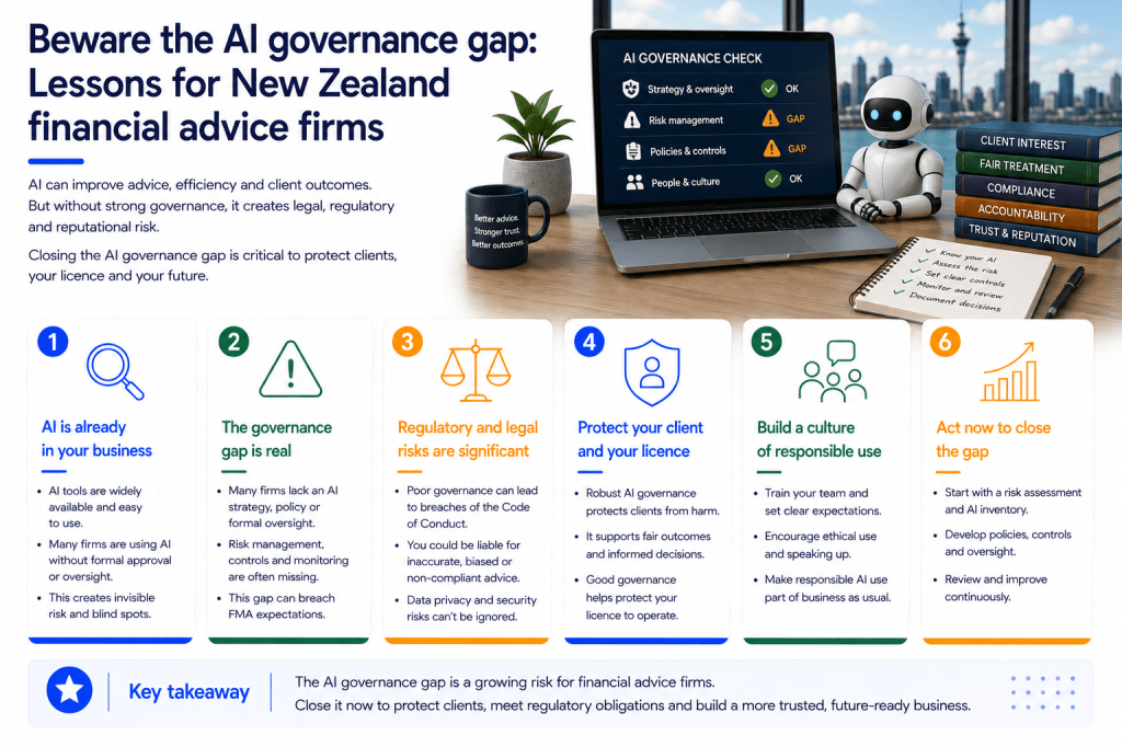 Beware the AI Governance Gap: Lessons for New Zealand Financial Advice&nbsp;Firms