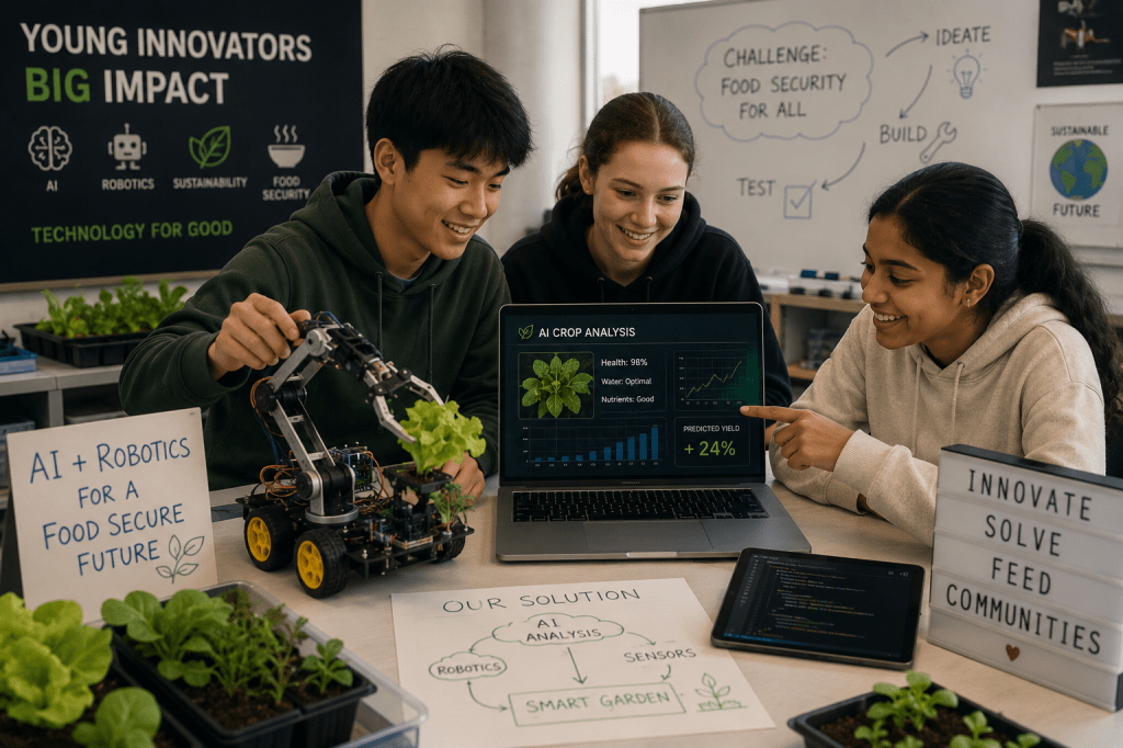 Young innovators use AI and robotics to tackle food&nbsp;security