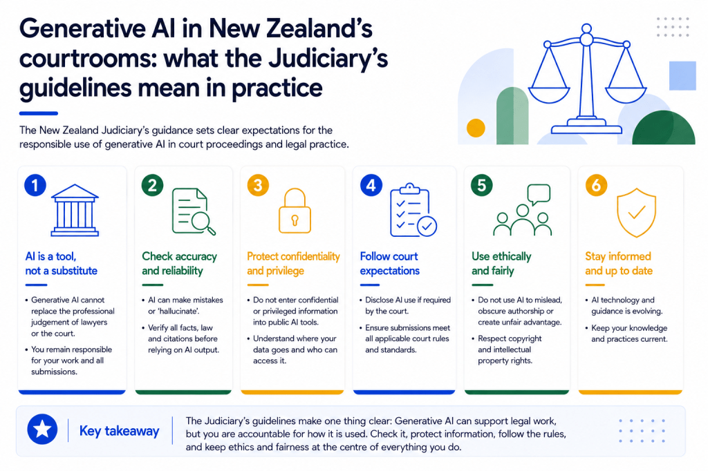 Generative AI in New Zealand’s Courtrooms: What the Judiciary’s Guidelines Mean in&nbsp;Practice