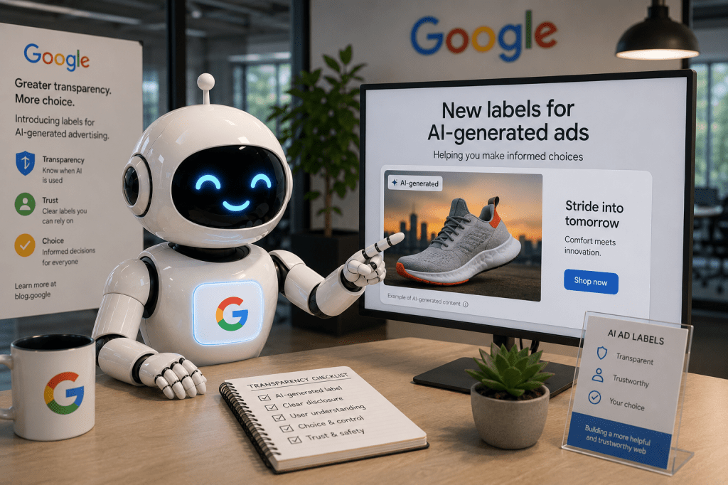 Google introduces labels for AI-generated&nbsp;advertising